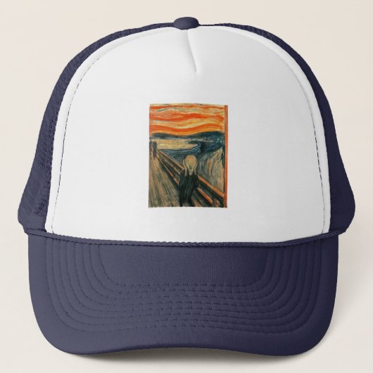 De schreeuw Edvard Munch moderne expressionistisch Trucker Pet (Voorkant)