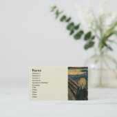 De schreeuw Edvard Munch moderne expressionistisch Visitekaartje (Staand voorkant)