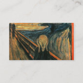 De schreeuw Edvard Munch moderne expressionistisch Visitekaartje (Achterkant)