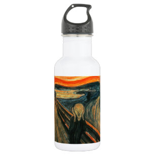 De schreeuw Edvard Munch moderne expressionistisch Waterfles