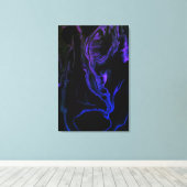De schreeuw - een abstracte kunstcreatie op 61x91  canvas afdruk (Insitu (Houten vloer))