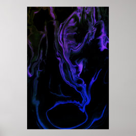 De schreeuw - een abstracte kunstcreatie op 61x91 poster