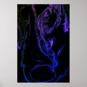 De schreeuw - een abstracte kunstcreatie op 61x91  poster