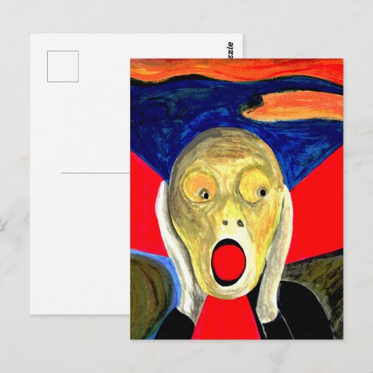 De Schreeuw geïnspireerd schilderij Briefkaart (Voorkant / Achterkant)