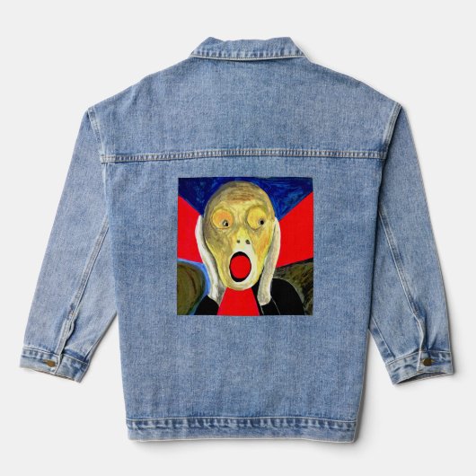 De Schreeuw geïnspireerd schilderij Denim Jacket (Achterkant)