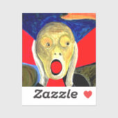 De Schreeuw geïnspireerd schilderij Sticker (Vel)
