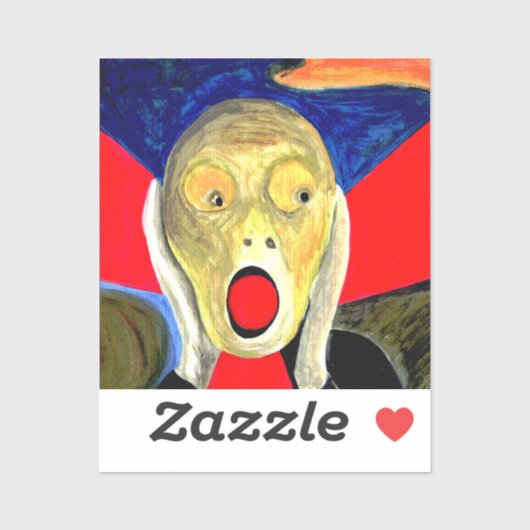 De Schreeuw geïnspireerd schilderij Sticker (Vel)