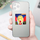 De Schreeuw geïnspireerd schilderij Sticker (Telefoon)