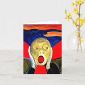 De Schreeuw Geïnspireerde Schilderij Kaart (Gele Bloem)