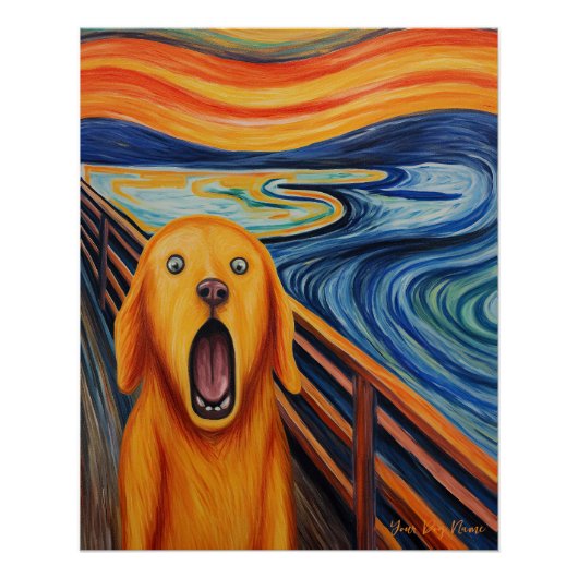 De Schreeuw - Golden Retriever Dog 001 - Pall Munc Perfect Poster (Voorkant)