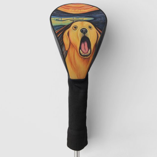 De Schreeuw - Golden Retriever Dog 002 - Pall Munc Golfheadcover (Voorkant)