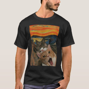 De Schreeuw Kat Schilderen Kat T-shirt