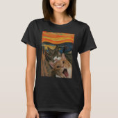 De Schreeuw Kat Schilderen Kat T-shirt (Voorkant)