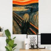 De schreeuw Munch moderne kunst abstract Poster (Thuiskantoor)