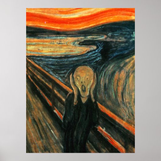 De schreeuw Munch moderne kunst abstract Poster (Voorkant)