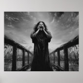 De schreeuw opnieuw bedacht in zwart en wit | poster (Voorkant)