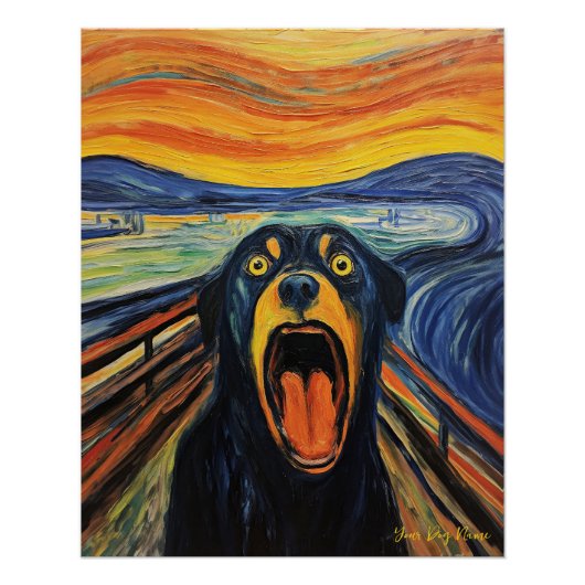 De Schreeuw - Rottweiler Dog 001 - Pall Munch Perfect Poster (Voorkant)