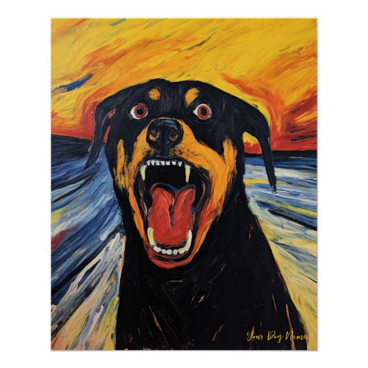 De Schreeuw - Rottweiler Dog 003 - Pall Munch Perfect Poster (Voorkant)