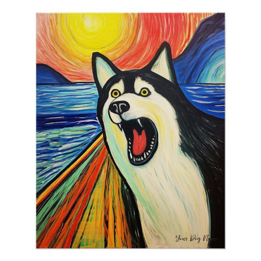De Schreeuw - Siberische Husky Hond 003 - Pall Mun Perfect Poster (Voorkant)