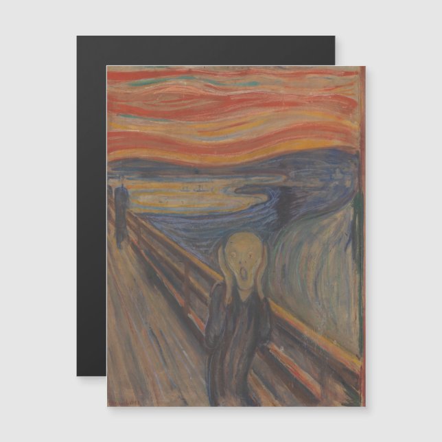 De schreeuw van de natuur door Edvard Munch 1893 (Voorkant / Achterkant)