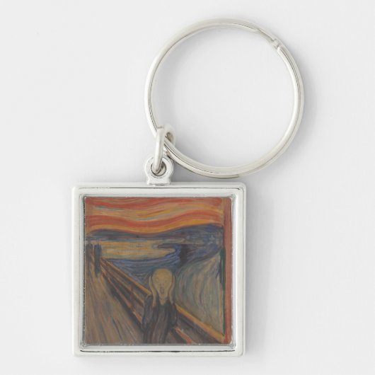 De schreeuw van de natuur door Edvard Munch 1893 Sleutelhanger (Voorkant)