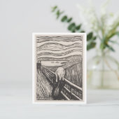 De Schreeuw van Edvard Munch, 1895 Briefkaart (Staand voorkant)