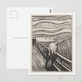 De Schreeuw van Edvard Munch, 1895 Briefkaart (Voorkant / Achterkant)