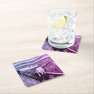 De schreeuw van Edvard Munch Kartonnen Onderzetters