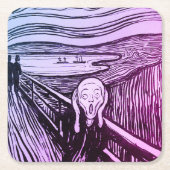 De schreeuw van Edvard Munch Kartonnen Onderzetters (Voorkant)