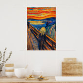 De Schreeuw van Edvard Munch Poster (Keuken)