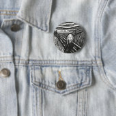 De schreeuw van Edvard Munch Ronde Button 5,7 Cm (In situ)