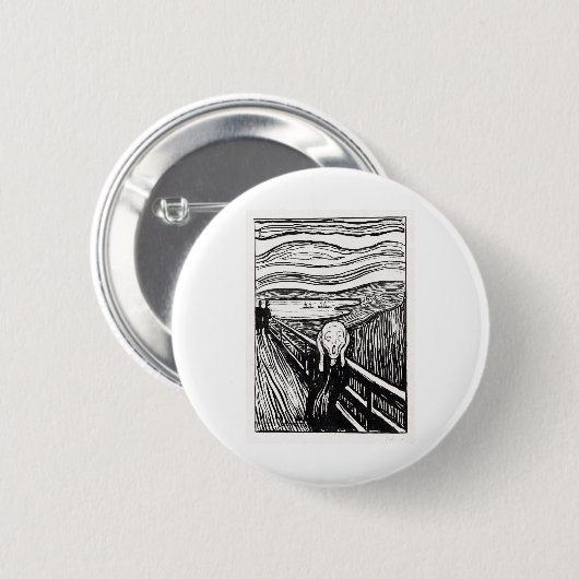 de schreeuw van Edvard Munch Ronde Button 5,7 Cm (Voorkant /achterkant)