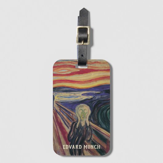 De Schreeuw van Edvard Munch, Vintage Expressionis Bagagelabel (Voorkant (verticaal))