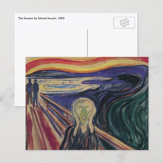 De Schreeuw van Edvard Munch, Vintage Expressionis Briefkaart (Voorkant / Achterkant)