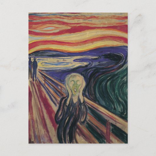 De Schreeuw van Edvard Munch, Vintage Expressionis Briefkaart (Voorkant)