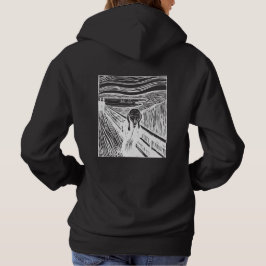 De Schreeuw van Edvard Munch – Witte Lijn Kunst Hoodie