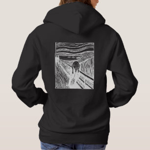 De Schreeuw van Edvard Munch – Witte Lijn Kunst Hoodie