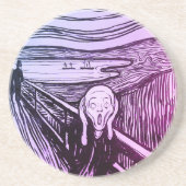 De schreeuw van Edvard Munch Zandsteen Onderzetter (Voorkant)
