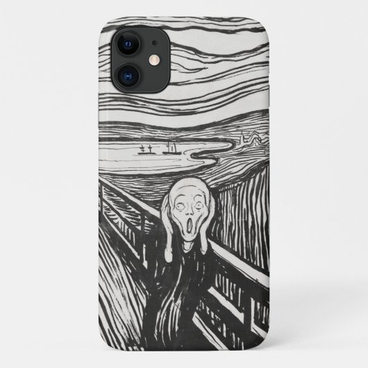 De Schreeuw van Edvard Munch Zwart en Wit Case-Mate iPhone Case (Achterkant)