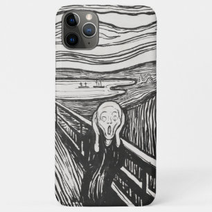 De Schreeuw van Edvard Munch Zwart en Wit Case-Mate iPhone Case