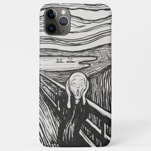 De Schreeuw van Edvard Munch Zwart en Wit Case-Mate iPhone Case (Achterkant)