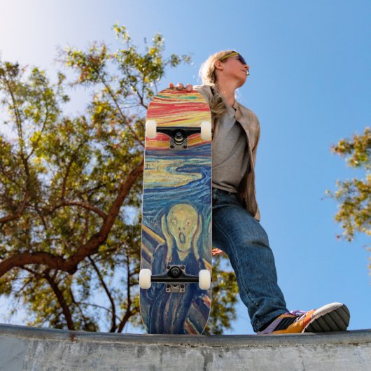 De schreeuw van expressie - Edvard Munch Persoonlijk Skateboard (Buiten 1)