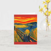 De schreeuw van Munch, Fine Art Kaart (Gele Bloem)