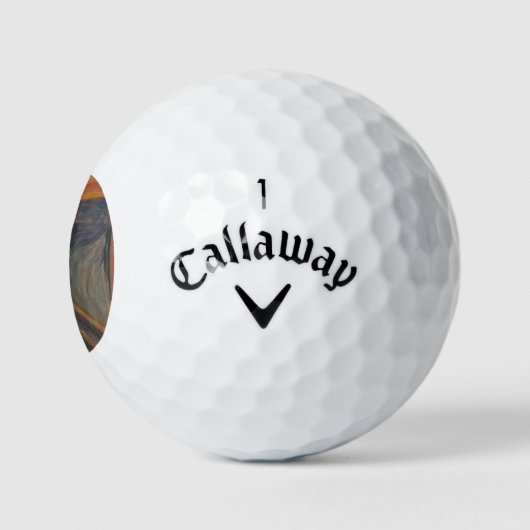 De schreeuw van Natuur, Edvard Munch, 1893 Golfballen (Logo)
