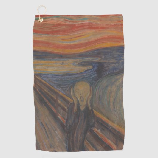 De schreeuw van Natuur, Edvard Munch, 1893 Golfhanddoek (Voorkant)