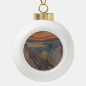 De schreeuw van Natuur, Edvard Munch, 1893 Keramische Bal Ornament (Voorkant)