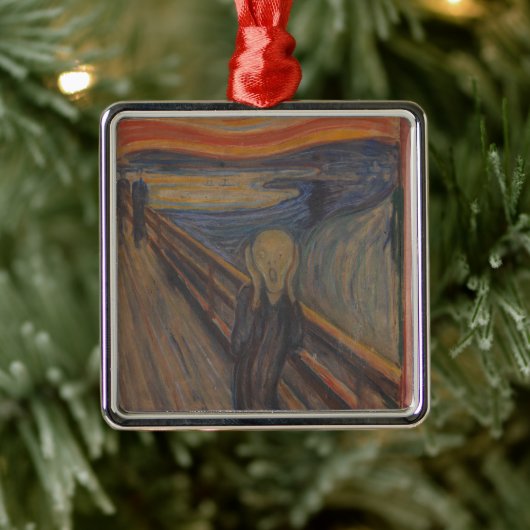 De schreeuw van Natuur, Edvard Munch, 1893 Metalen Ornament (Boom)
