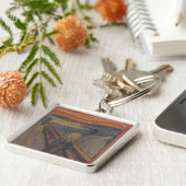 De schreeuw van Natuur, Edvard Munch, 1893 Sleutelhanger (Zijkant)