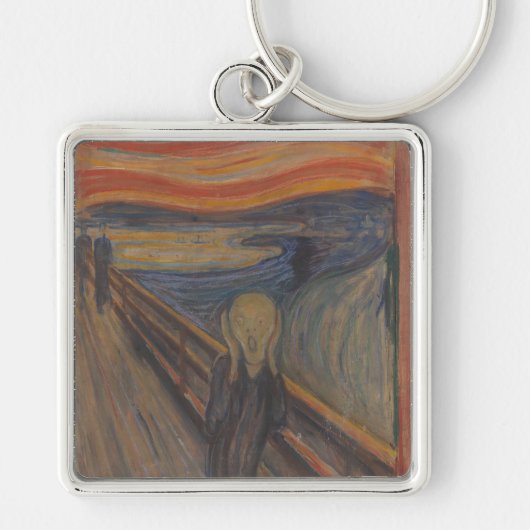 De schreeuw van Natuur, Edvard Munch, 1893 Sleutelhanger (Voorkant)