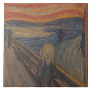 De schreeuw van Natuur, Edvard Munch, 1893 Tegeltje